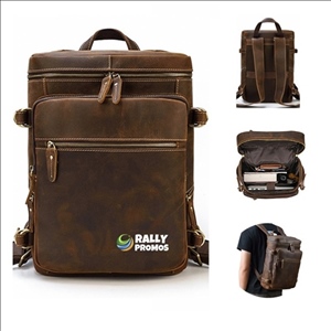 Crazy Horse Leather Laptop Travel Duffel Bag